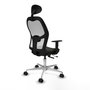 PIQUERAS Y CRESPO Silla de oficina Jorquera con mecanismo Sincro/Traslack, Negro y Blanco