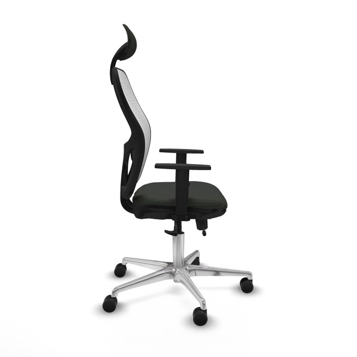 PIQUERAS Y CRESPO Silla de oficina Jorquera con mecanismo Sincro/Traslack, Negro y Blanco
