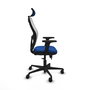 PIQUERAS Y CRESPO Silla de oficina Jorquera Azul y Blanco con mecanismo Sincro/Traslack