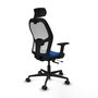 PIQUERAS Y CRESPO Silla de oficina Jorquera Azul y Blanco con mecanismo Sincro/Traslack