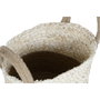 DKD Home Decor Set de 4 Cestas de Maíz Trenzado y Yute con Asas