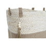 DKD Home Decor Set de 4 Cestas de Maíz Trenzado y Yute con Asas