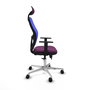 PIQUERAS Y CRESPO Silla de oficina Jorquera con mecanismo Sincro/Traslack, Morado y Azul