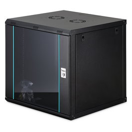 Digitus Caja Mural Bastidor de Pared Dynamic-N Serie 12U, 600x600 mm (Ancho x Profundidad), Bloqueo, Gestión Cables, Sin Montar