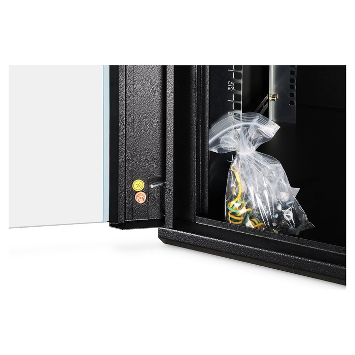 Digitus Caja Mural Bastidor de Pared Dynamic-N Serie 12U, 600x600 mm (Ancho x Profundidad), Bloqueo, Gestión Cables, Sin Montar