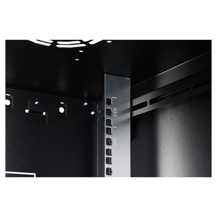 Digitus Caja Mural Bastidor de Pared Dynamic-N Serie 12U, 600x600 mm (Ancho x Profundidad), Bloqueo, Gestión Cables, Sin Montar