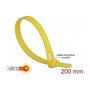 DeLOCK Brida Reutilizable de Nylon 200 x 7,5 mm, Amarillo (100 piezas)