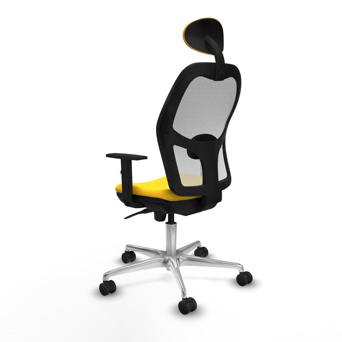 PIQUERAS Y CRESPO Silla de oficina Jorquera con mecanismo Sincro, Amarillo y Blanco PIQUERAS Y CRESPO Silla de oficina Jorquera con mecanismo Sincro, Amarillo y Blanco