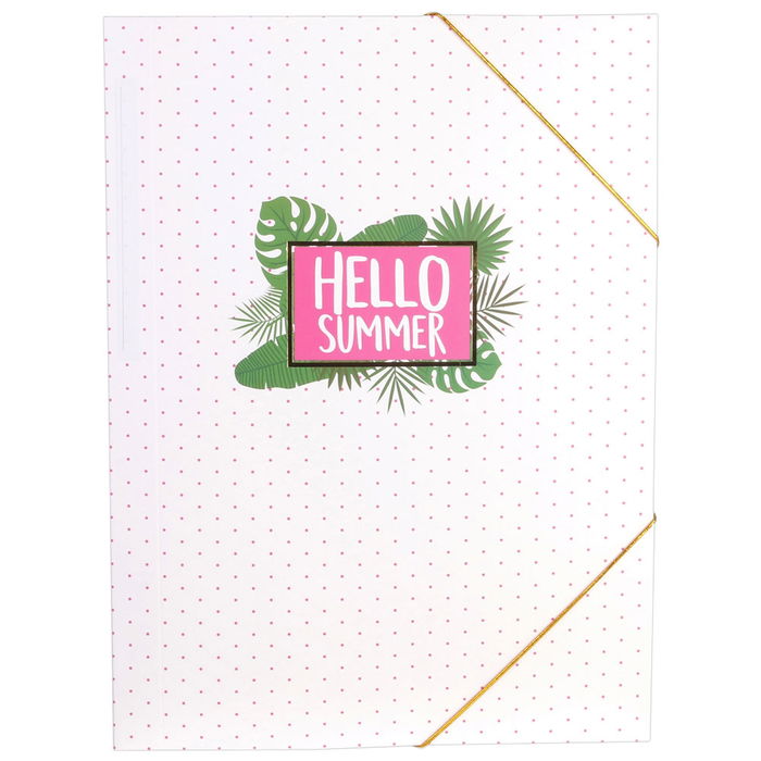 Creatrice de Genie Juego de 2 Carpetas con Goma Elástica, Papel Barniz Mate y Detalles Dorados, 32x24 cm