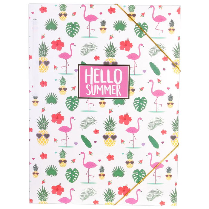 Creatrice de Genie Juego de 2 Carpetas con Goma Elástica, Papel Barniz Mate y Detalles Dorados, 32x24 cm