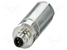 PHOENIX CONTACT Conector M12 de 4 pines, recto, IP65, dorado