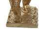 DKD Home Decor Sujetalibros Set de 2 Gorila Dorado
