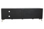 DKD Home Decor Mueble TV Colonial Negro Dorado Mango y Metal 160 x 40 x 50 cm