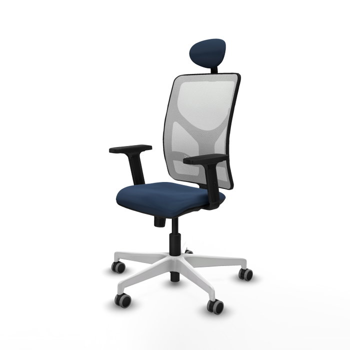 PIQUERAS Y CRESPO Silla de oficina Motilla Azul marino y Blanco