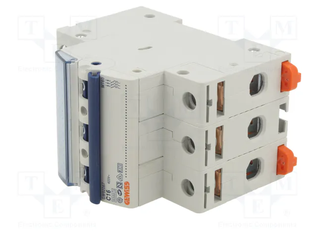 GEWISS Interruptor magnetotérmico MT 60 3 polos 16A 6kA GEWISS Interruptor magnetotérmico MT 60 3 polos 16A 6kA