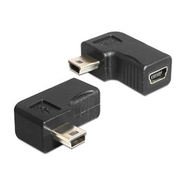 DeLOCK Adaptador USB-B mini a USB-B mini 90° Negro 65448