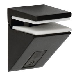 ITALIANA FERRAMENTA Soporte Estante Mini Kalabrone Negro para Cristal o Madera Capacidad 6kg Zamak Tecnoplástico