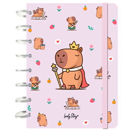 LOVELY STORY Cuaderno A5 Majesty Capibara 100 Hojas Cuadriculadas