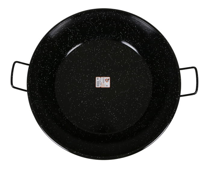 La Estrella Paellera Honda Bordonada 55 cm 25 Litros Jaspeada (4 Unidades)