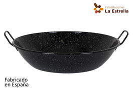 La Estrella Paellera Honda Bordonada 55 cm 25 Litros Jaspeada (4 Unidades)