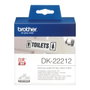 Brother DK-22212 Cinta Continua de Película Plástica Blanca 62mm x 15,24m