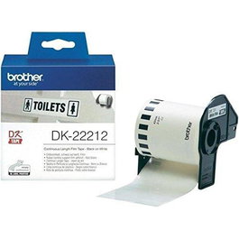 Brother DK-22212 Cinta Continua de Película Plástica Blanca 62mm x 15,24m