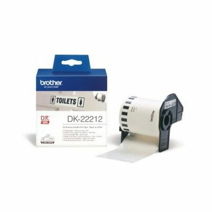 Brother DK-22212 Cinta Continua de Película Plástica Blanca 62mm x 15,24m