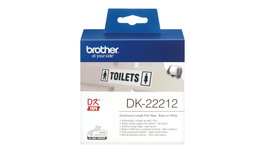 Brother DK-22212 Cinta Continua de Película Plástica Blanca 62mm x 15,24m