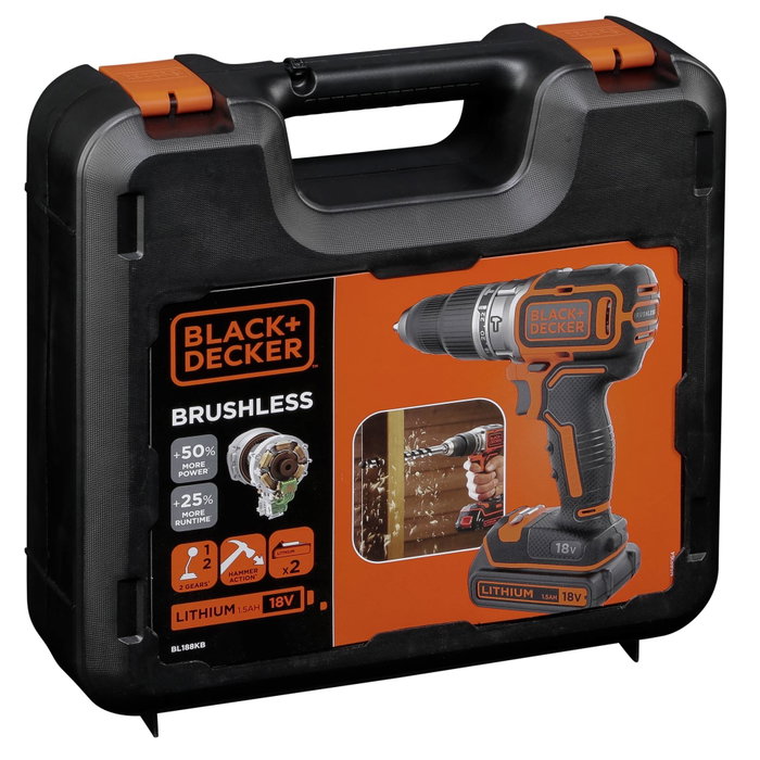 Black & Decker BL188KB-QW Taladro percutor a batería