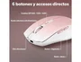 TNB Gradient Ratón Inalámbrico Recargable Dual Connect Rosa y Blanco