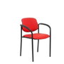 NOWY STYL Silla Styl tapizada en similpiel rojo con brazos fijos