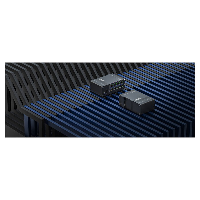 Teltonika Switch Industrial TSW040 8 Puertos Fast Ethernet 10/100, PoE+ (802.3at), No Administrado, 240W, Aluminio, para Condiciones Extremas (-40 a 75°C)