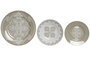 DKD Home Decor Vajilla Delhi 18 Piezas de Porcelana Beige y Blanco