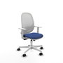PIQUERAS Y CRESPO Silla de oficina Cilanco con mecanismo Sincro, Azul marino y Blanco