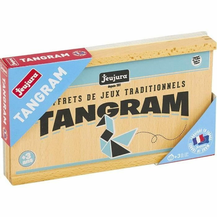 Jeujura Juego de tangram de madera - Caja de madera Jeujura Juego de tangram de madera - Caja de madera