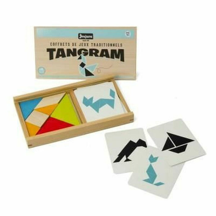 Jeujura Juego de tangram de madera - Caja de madera Jeujura Juego de tangram de madera - Caja de madera