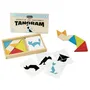 Jeujura Juego de tangram de madera Caja de madera con 7 piezas y 30 tarjetas de modelos