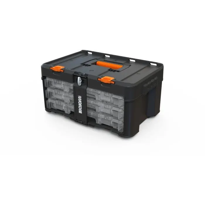 Keter Organizador de 3 Cajones Stack N Roll, 48 x 33 x 23 cm, Negro