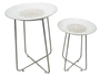 DKD Home Decor Set de 2 Mesitas Auxiliares Mandala Blanco y Dorado