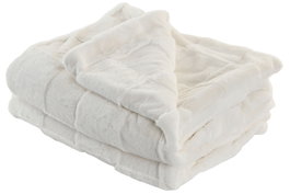 DKD Home Decor Manta de Poliéster para Sofá, 130x170 cm, Crudo