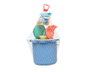 KioKids Set De Cubo De Playa Azul Para Bebés Con 7 Piezas En Polipropileno Y Trigo