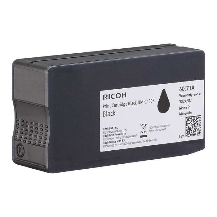 Ricoh Cartucho de tinta negro IJM C180F 408517