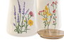 DKD Home Decor Bote Shabby Flower 24 Porcelana Bambú Multicolor 15 x 17.6 x 15 cm (2 Unidades)