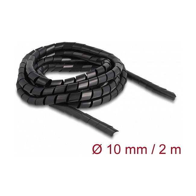 DeLOCK Manguera en espiral flexible 2 m x 10 mm Negro DeLOCK Manguera en espiral flexible 2 m x 10 mm Negro