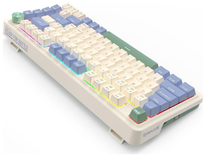 Redragon K673CPG-RGB-PRO UCAL PRO Teclado Mecánico Inalámbrico USB 84 Teclas RGB Blanco Distribución Polaca