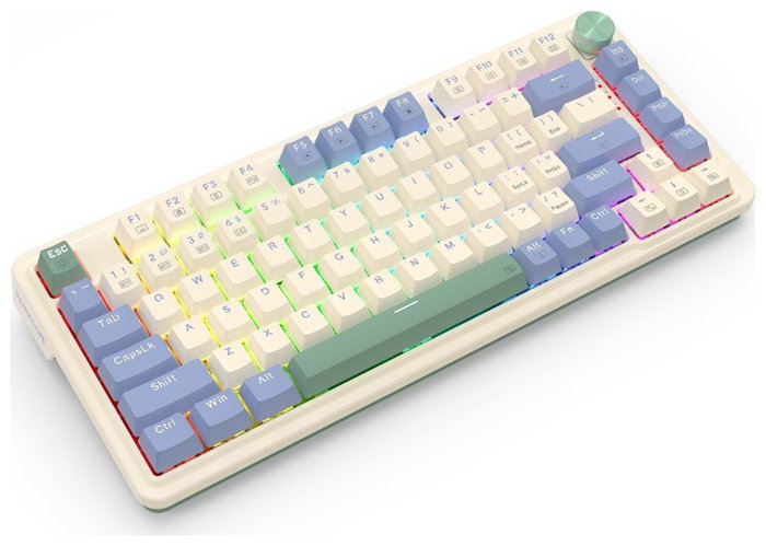 Redragon K673CPG-RGB-PRO UCAL PRO Teclado Mecánico Inalámbrico USB 84 Teclas RGB Blanco Distribución Polaca