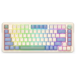 Redragon K673CPG-RGB-PRO UCAL PRO Teclado Mecánico Inalámbrico USB 84 Teclas RGB Blanco Distribución Polaca