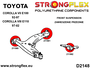 StrongFlex 216285A Kit completo de silentblocks de suspensión SPORT para Toyota Corolla VII (92-97) y VIII (97-02)