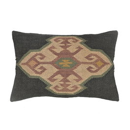 DKD Home Decor Cojín Lana y Yute Kilim 40x60 cm (Pack de 2)