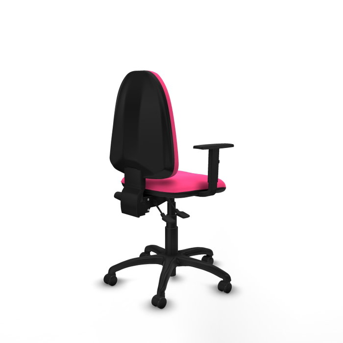 PIQUERAS Y CRESPO Silla de oficina Aýna Rosa con mecanismo Asincro y brazos 1D